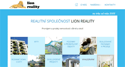 Desktop Screenshot of lionreality.cz